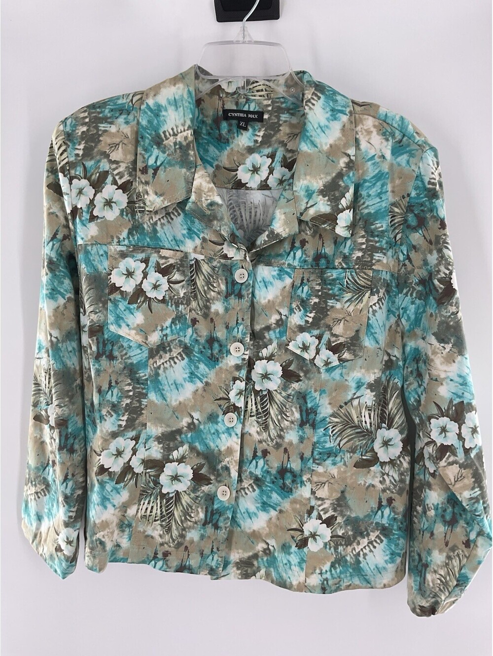 Cynthia Max Extra Large Colorful Overcoat Jacket Size XL Long Sleeve 101